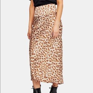 Free People Normani bias skirt in Leopard